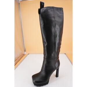 Off-White Sponge Sole Tall Knee High Black leather Riding Boot Size 36 New $1495